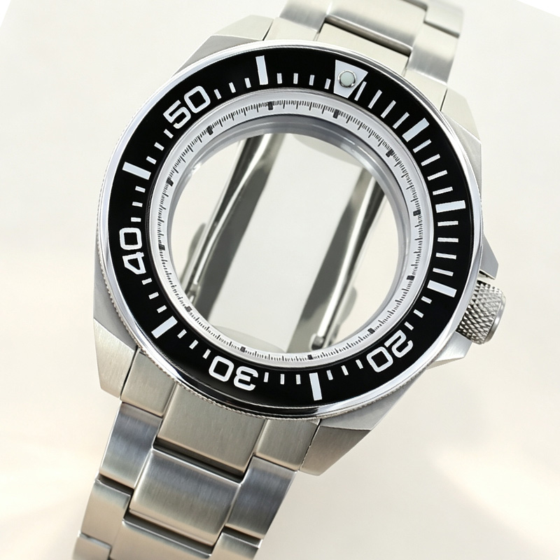 Citizen Watch Tsuyosa - 43mm スポーツダイビングウォッチケース、サムライキング用交換ケース、NH35、NH36、NH34、NH38、NH70自動巻きムーブメント対応、時計修理部品。
