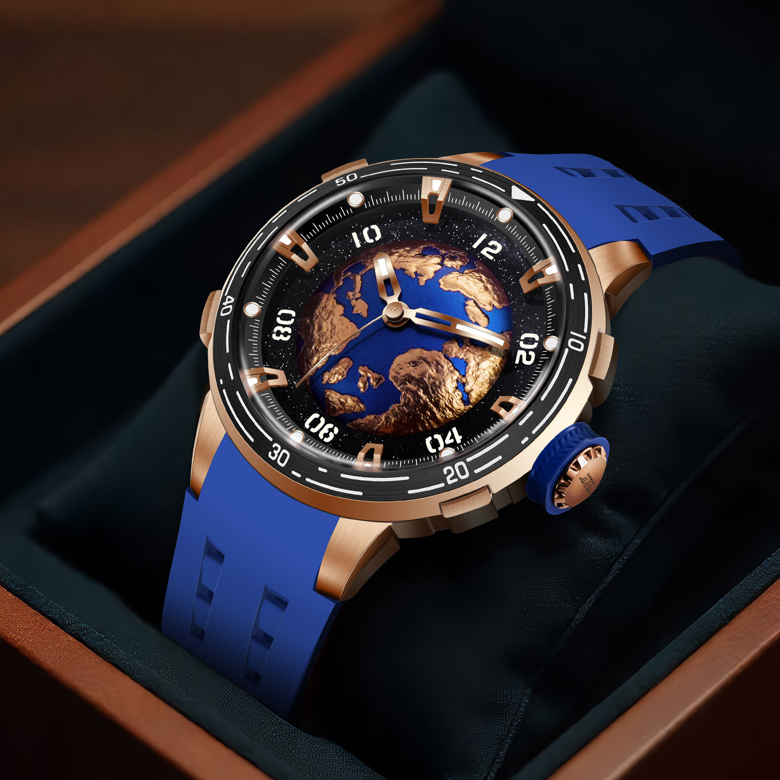 Omega Watch Constellation - アストロノミー マーズ メンズ自動巻き腕時計、ミヨタ8215ムーブメント、ソーラーシステム | 地球、月、太陽、木星、火星、水星、メカニカ