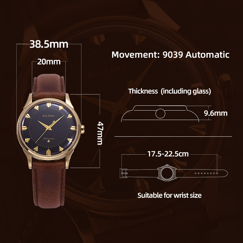 Baltany メンズ自動腕時計 38.5 ミリメートル超薄 - Omega Watch Constellation のレビューと価格