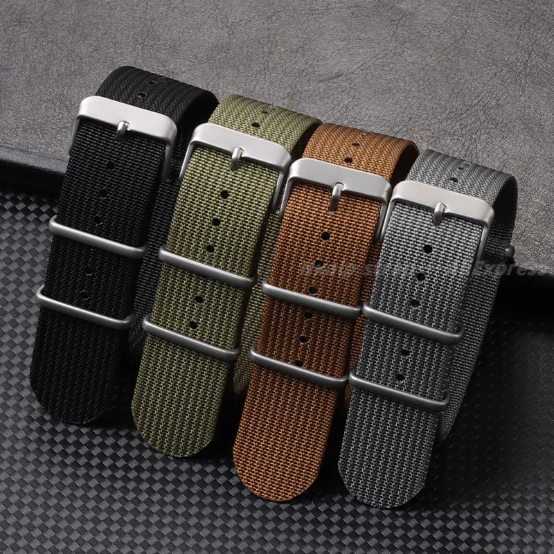 男性用リブ編みナイロンウォッチストラップ,セイコー用ミリタリ - Nato Strap Nylon のレビューと価格