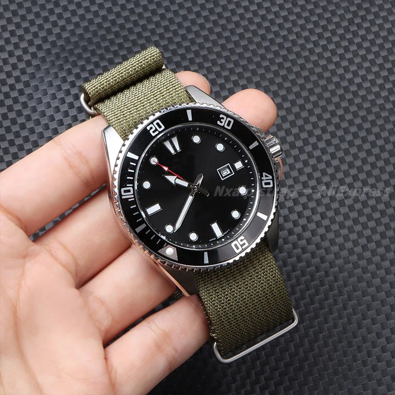 男性用リブ編みナイロンウォッチストラップ,セイコー用ミリタリ - Nato Strap Nylon のレビューと価格