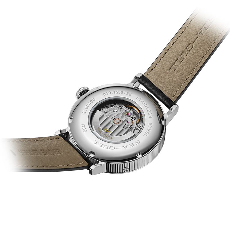 カモメ自動機械式時計男性用クラシックムーンフェイズ腕時計レザ - Omega Watch Constellation のレビューと価格